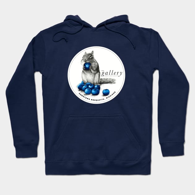 Blueberry Chipmunk Hoodie by Marquette Artist Collective